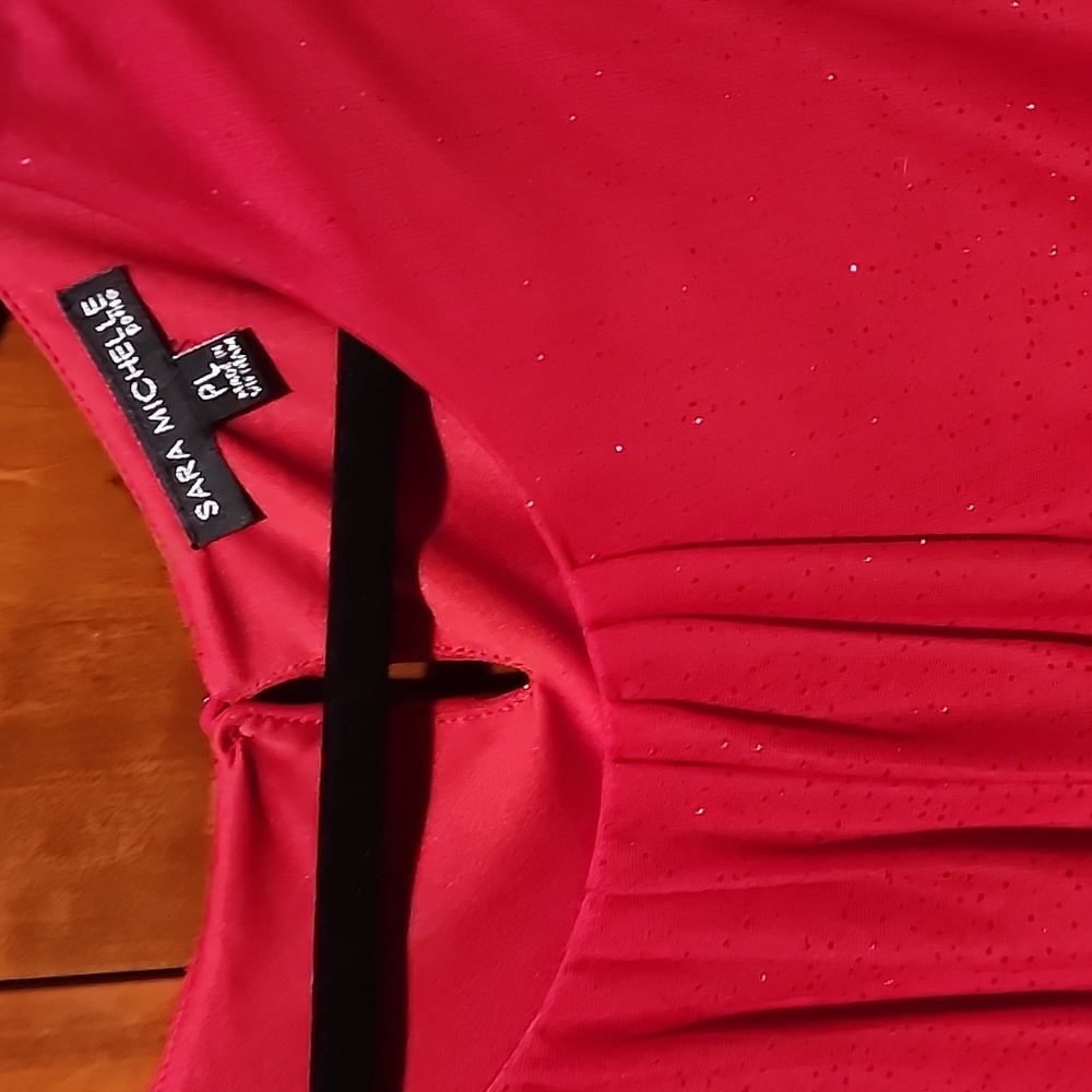 Red and black obre blouse petite large